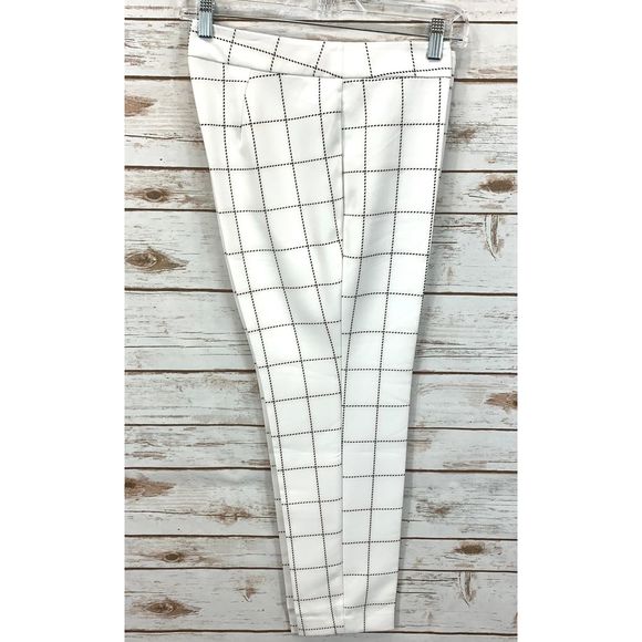 Liz Claiborne Emma Ankle Pant, White & Black - Picture 3 of 7